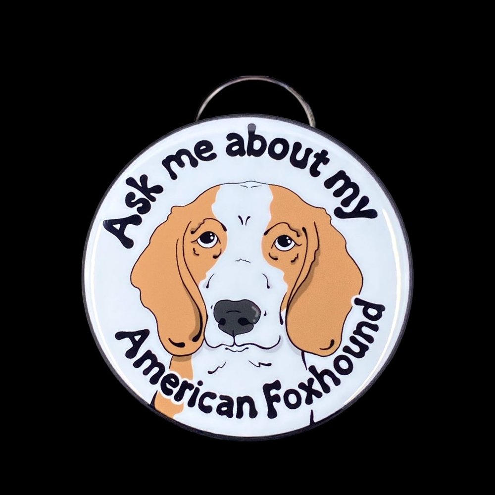 American Foxhound Bottle Opener Keychain, Dog Accessories 2.25"